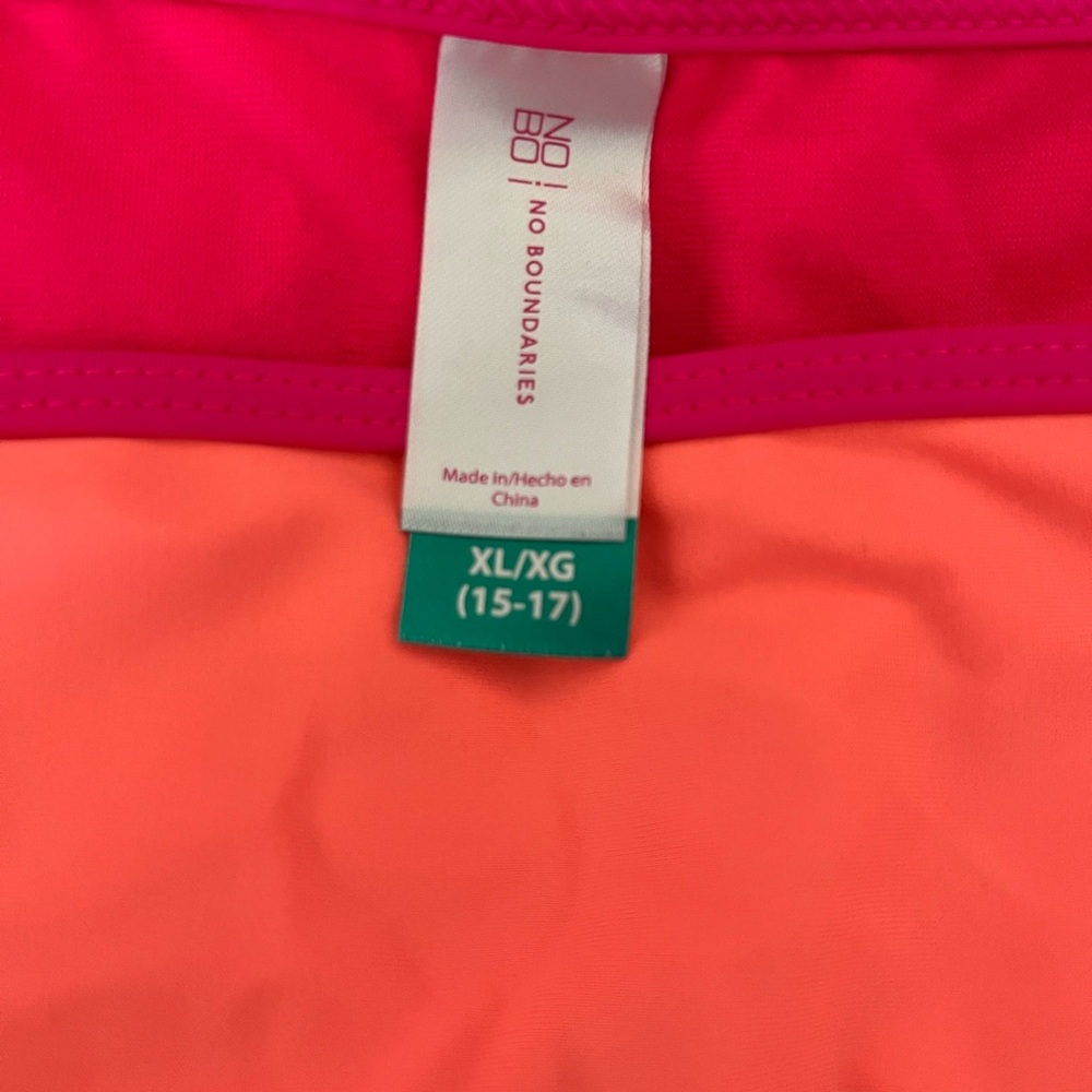 No Boundaries Pink and Orange Bikini - Picture 3 of 4